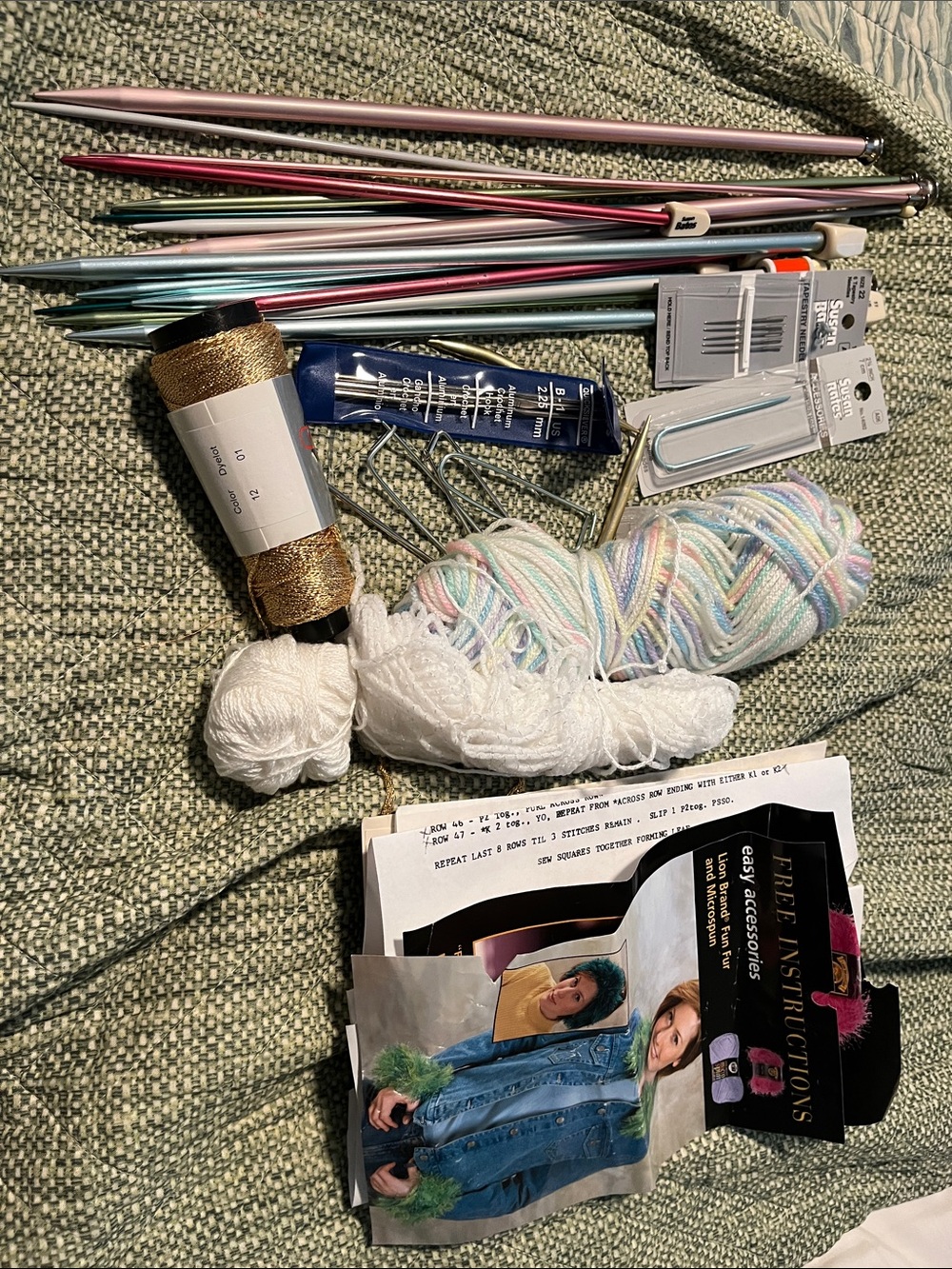 Vintage Susan Bates Assorted Knitting Needles and accessories